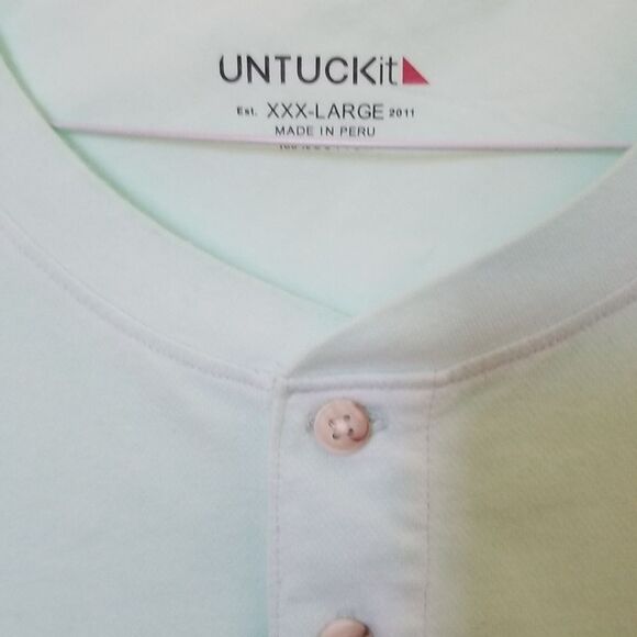 Untuckit Mint Green Men's Shirt Size XXXL - Picture 3 of 5